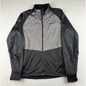 Craft Full Zip Track Jacket Black Gray Colorblock Men's M Softshell 1909581